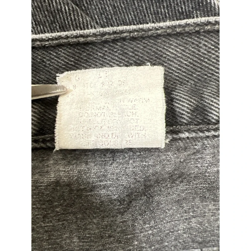 Levi's Mens 550 Classic Straight Jeans‎ Black Pockets Relaxed Fit Distress 40x32